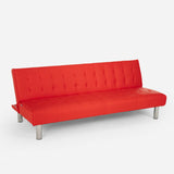 Divano letto 2 posti in similpelle reclinabile design moderno