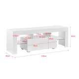 LED TV Board comò Lowboard Credenza Mensola RGB BIANCO LUCIDO