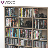VICCO Scaffale multimediale JUKEBOX CD DVD Bluray Scaffale Scaffale verticale Sc