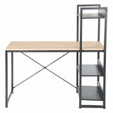 Scrivania Libreria Tavolo Porta PC Compuer Metallo Legno Casa Ufficio Quercia