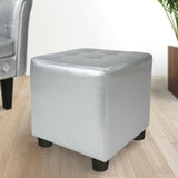 Poltrona Poggiapiedi Chesterfield Sedia Pouf Salotto Soggiorno Letto