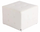 Sgabello Pouf Cubic Similpelle Poggiapiedi Imbottito Chesterfield Puff Divano
