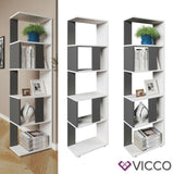 Vicco Scaffale divisorio ufficio 5 scomparti 45 x 162 cm Bianco Antracite