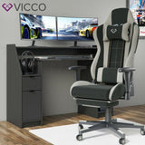 Tavolo per computer JOEL Tavolo per PC Nero Tavolo gaming Scrivania Tavolo