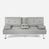 Divano letto 3 posti moderno con tavolino portabevande