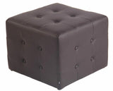 Sgabello Pouf Cubic Similpelle Poggiapiedi Imbottito Chesterfield Puff Divano
