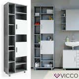 VICCO Mobile da bagno ILIAS Bagno Specchio Scaffale Credenza di base Armadio
