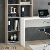 Vicco Scrivania + Scaffale Mara Divisorio Tavolo per computer Tavolo da lavoro
