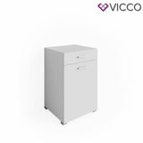 Vicco Cesta portabiancheria Matteo Mobile lavatrice Mobile bagno XL Bianco