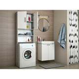 Vicco Armadio per lavatrice Armadio bagno cemento 190x64cm Scaffale per il bagno