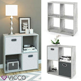 Vicco Divisorio stanze Tetra Libreria cemento con 4 scomparti Scaffale verticale