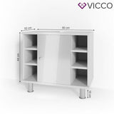 Vicco Credenza di base per lavamano Fynn Armadietto per bagno Scaffale per bagno