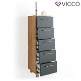 VICCO Mobile da bagno ILIAS Bagno Specchio Scaffale Credenza di base Armadio
