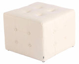 Sgabello Pouf Cubic Similpelle Poggiapiedi Imbottito Chesterfield Puff Divano