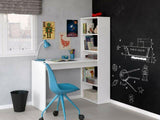 Scrivania scrittoio reversibile scaffali bianco libreria ufficio studio camera