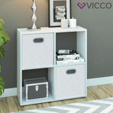 Vicco Divisorio stanze Tetra Libreria bianca con 4 scomparti Scaffale verticale