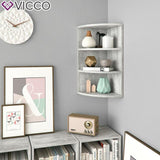 Vicco Scaffale angolare Ecki Libreria cemento 3 scomparti Scaffale pensile