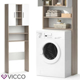 Vicco Scaffale per lavatrice Luis Armadietto per bagno 190x64cm Lavatrice