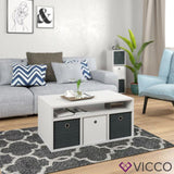 Vicco Tavolino da salotto Hylda incl. 6 contenitori pieghevoli Tavolino