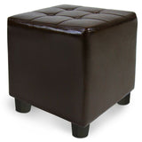 Poltrona Poggiapiedi Chesterfield Sedia Pouf Salotto Soggiorno Letto