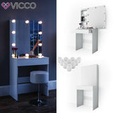 Vicco Toletta da trucco Melle Tavolo cosmetici Toletta Toilette LED Bianco