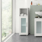 Vicco Mobiletto medio per bagno Rayk Armadietto per bagno Vetro Bianco