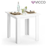 VICCO Tavolo da pranzo KARLOS 80 cm Bianco Tavolo da sala da pranzo