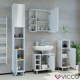 Vicco Credenza di base per lavamano Fynn Armadietto per bagno Scaffale per bagno