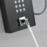 Colonna doccia pannello acciaio inox idromassaggio con doccetta soffione set
