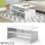 Vicco Tavolino da divano Amato Tavolino da salotto bianco Tavolino divano