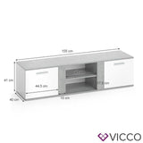 VICCO TV Credenza bassa NOVELLI 155 cm Credenza Armadio per tv Tavolino per tv