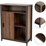 Mobile Mobiletto Basso Libreria Design Moderno 2 Ante Scorrevole e 3 Ripiani