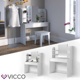 Vicco toeletta da trucco Charlotte Toilette Cassettone Specchio 142x108 cm Bianco