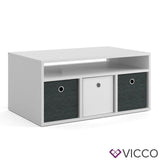 Vicco Tavolino da salotto Hylda incl. 6 contenitori pieghevoli Tavolino
