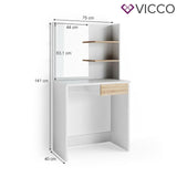 Vicco Toeletta Dekos Tavolo da trucco Specchiera Toilette bianco sonoma