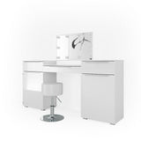 Vicco Toletta da trucco Lilli Toilette Cassettone Specchio LED Bianco + sgabello