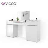 Vicco Toletta da trucco Lilli Toilette Cassettone Specchio LED Bianco + sgabello