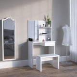 Vicco Toeletta Dekos Tavolo da trucco Specchiera Toilette Bianco + panca