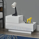 Tavolino comò comodino armadietto notte notte Comò Mensola Bianco lucido