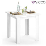 VICCO Tavolo da pranzo KARLOS 80 cm Bianco Tavolo da sala da pranzo