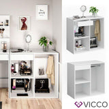 Vicco Scaffale da servizio Scaffale accostabile per toeletta da trucco Isabelle