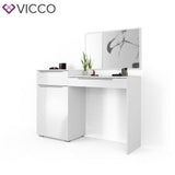 Vicco Toletta da trucco Little Lilli Toilette Cassettone Specchio Bianco Lucido