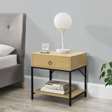 TAVOLINO comò comodino armadietto notte notte Comò Mensola Quercia/Nero