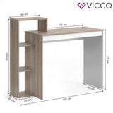 Scrivania Leo Scrivania Mensola Tavolo PC Scaffale Bianco Sonoma