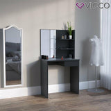Vicco Toeletta Dekos Tavolo da trucco Specchiera Toilette Nero