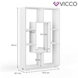 Vicco Divisorio Domus Scomparti a vista bianco Libreria Scaffale a pavimento