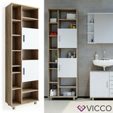VICCO Mobile da bagno ILIAS Bagno Specchio Scaffale Credenza di base Armadio