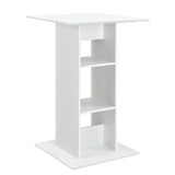 Tavolino da bar Scaffale tavolo mensola 110x70x70cm Bianco