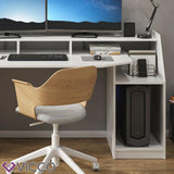 Vicco Scrivania Tavolo portacomputer Tavolo da ufficio Home Joel Bianco Tavolo