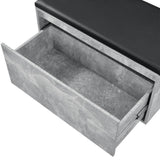 Banco per scarpe da banco armadio panca guardaroba panca Portascarpe cemento/nero